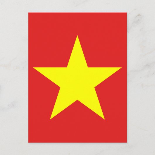 Vietnam Vlag Geel Star Verticaal Briefkaart (Voorkant)