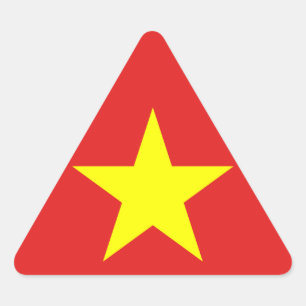 Vietnam Vlag gele Star-driehoek sticker
