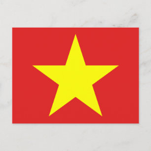 Vietnam Vlag Gele ster Horizontale Briefkaart