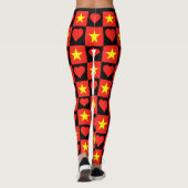 Vietnam - Vlag - Hart Patriottisch Vietnamees Leggings (Achterkant)