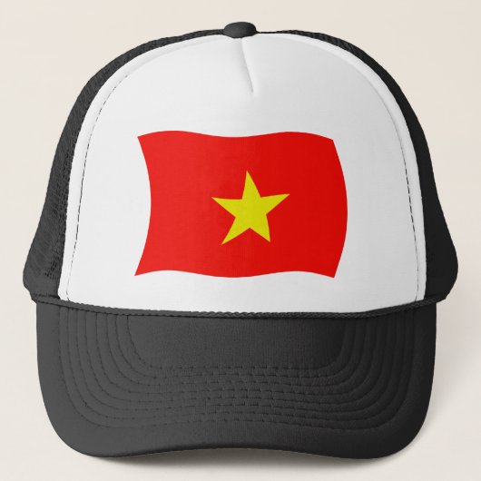 Vietnam Vlag Hoed Trucker Pet (Voorkant)