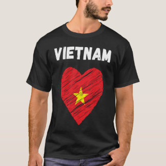 Vietnam Vlag Holiday Vietnam Heart Vietnamese vlag T-shirt