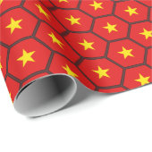 Vietnam Vlag Honeycomb Wrapping Paper Cadeaupapier (Rol Hoek)