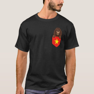 Vietnam vlag Ierse waterhond op zak T-shirt