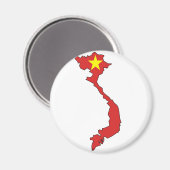 Vietnam vlag kaart magneet (Voorkant / Achterkant)