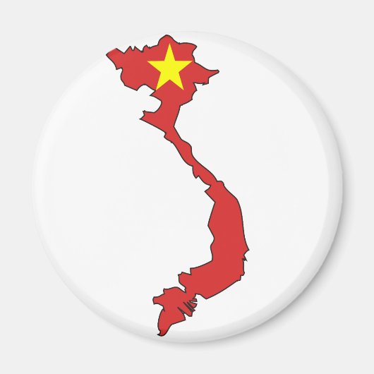 Vietnam vlag kaart magneet (Voorkant)