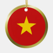 Vietnam-vlag Keramisch Ornament (Voorkant)