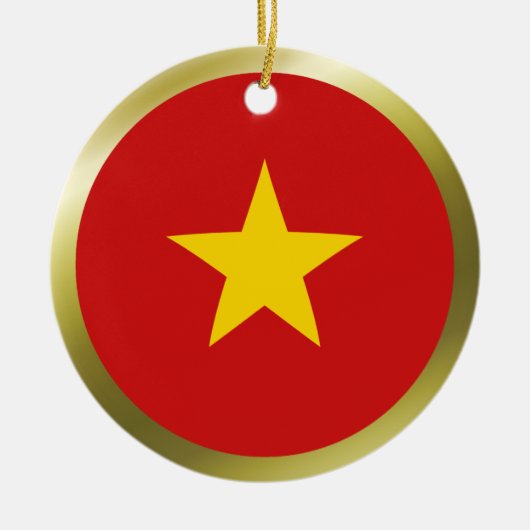 Vietnam-vlag Keramisch Ornament (Voorkant)
