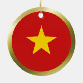 Vietnam-vlag Keramisch Ornament (Achterkant)