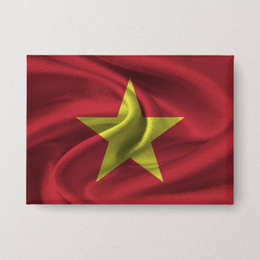 Vietnam Vlag Knop Button (Voorkant)