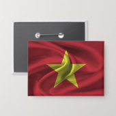 Vietnam Vlag Knop Button (Voorkant / Achterkant)