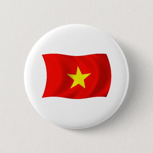 Vietnam Vlag Knop Ronde Button 5,7 Cm (Voorkant)