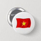 Vietnam Vlag Knop Ronde Button 5,7 Cm (Voorkant /achterkant)