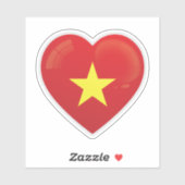 Vietnam Vlag Liefde Icon Sticker (Vel)