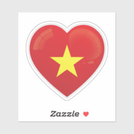 Vietnam Vlag Liefde Icon Sticker