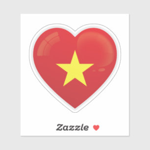 Vietnam Vlag Liefde Icon Sticker