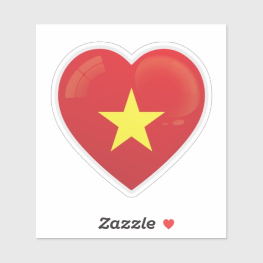 Vietnam Vlag Liefde Icon Sticker (Vel)