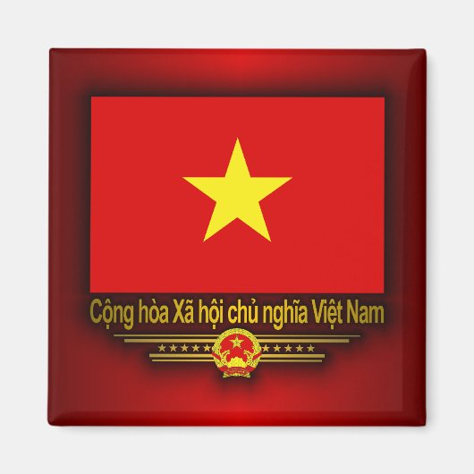 Vietnam vlag magneet (Voorkant)