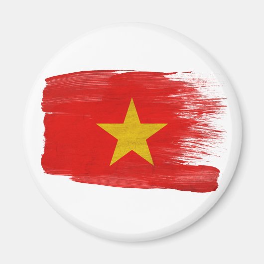 Vietnam Vlag Magneten (Voorkant)