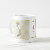 Vietnam vlag + Mok kaart (Voorkant links)