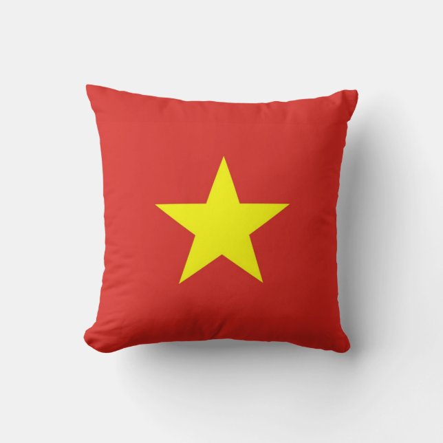 Vietnam vlag op American Mo Jo Pillow Kussen (Voorkant)