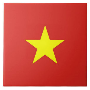Vietnam vlag op Tile Tegeltje