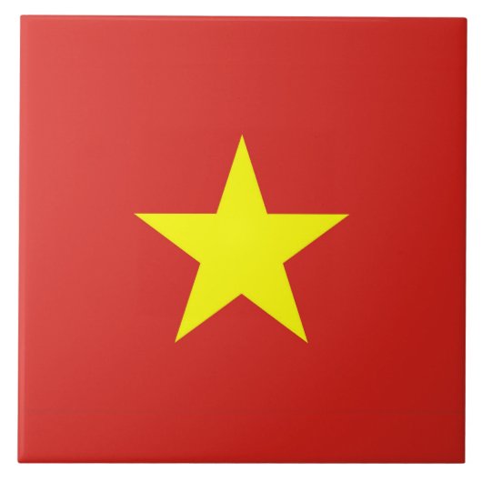 Vietnam vlag op Tile Tegeltje (Voorkant)