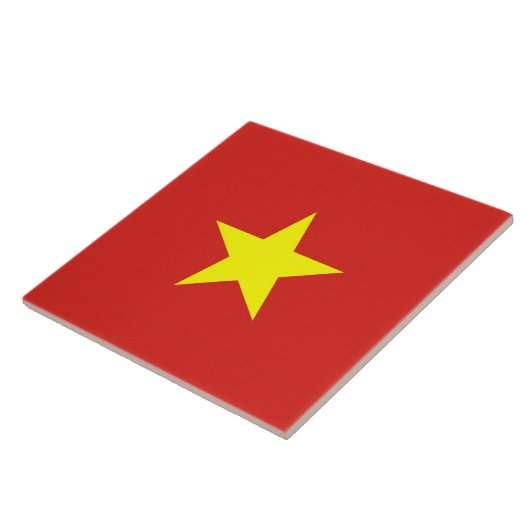 Vietnam vlag op Tile Tegeltje (Zijkant)
