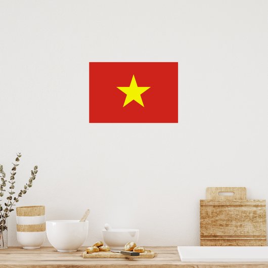 Vietnam vlag poster (Keuken)
