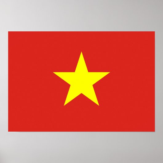 Vietnam vlag poster (Voorkant)