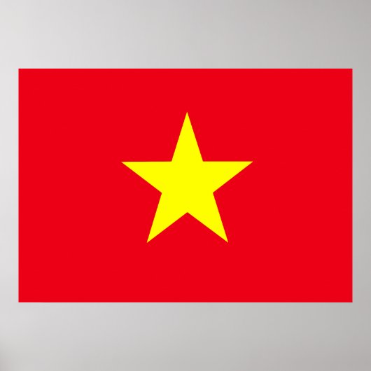 Vietnam vlag poster (Voorkant)