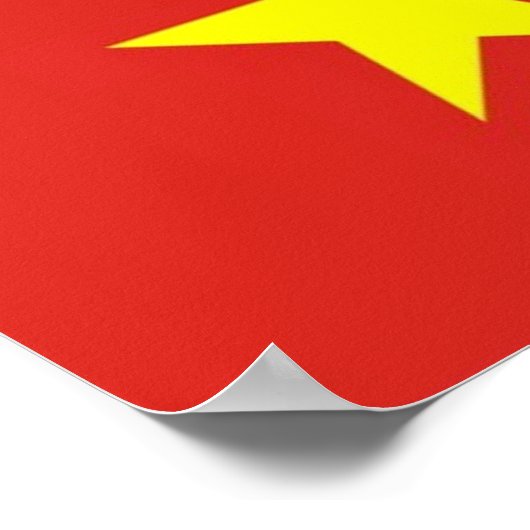 Vietnam - Vlag - Poster (Hoek)