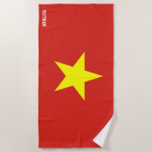 Vietnam Vlag Prachtige Patriottische Strandlaken (Voorkant)