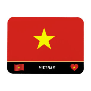 Vietnam Vlag & reizen Vietnam/Vietnam Magneet