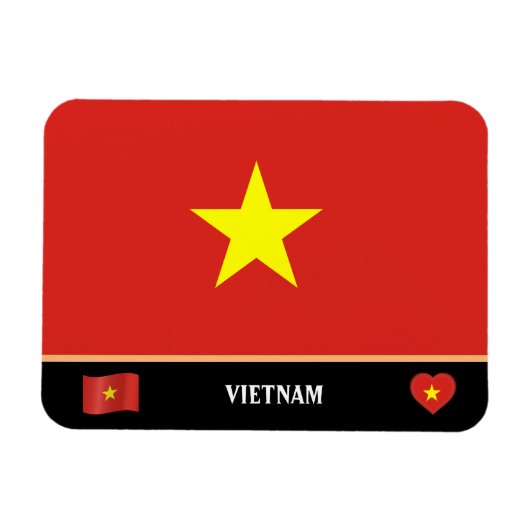 Vietnam Vlag & reizen Vietnam/Vietnam Magneet (Horizontaal)