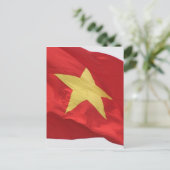 vietnam vlag rode briefkaart (Staand voorkant)