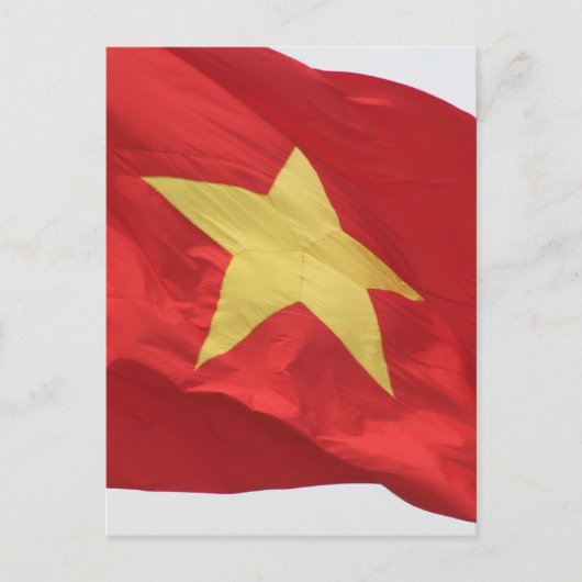 vietnam vlag rode briefkaart (Voorkant)