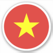 Vietnam Vlag ronde Sticker (Voorkant)