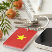 Vietnam vlag sleutelhanger (Voorkant Rechts)