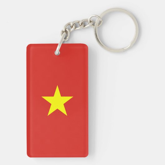 Vietnam vlag sleutelhanger (achterkant)