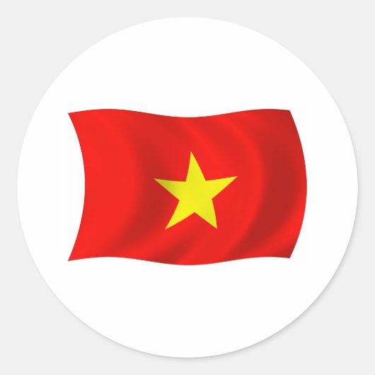 Vietnam Vlag Sticker (Voorkant)