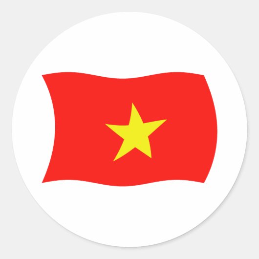 Vietnam Vlag Sticker (Voorkant)