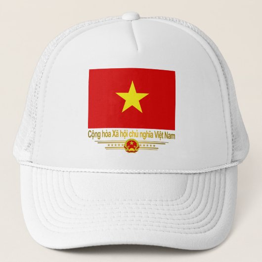 Vietnam vlag trucker pet (Voorkant)