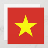 Vietnam Vlag Uitnodiging (Voorkant / Achterkant)
