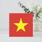 Vietnam Vlag Uitnodiging (Staand voorkant)