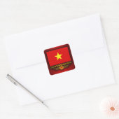 Vietnam vlag vierkante sticker (Envelop)