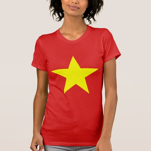 Vietnam Vlag Yellow Star Women T-shirt (Voorkant)