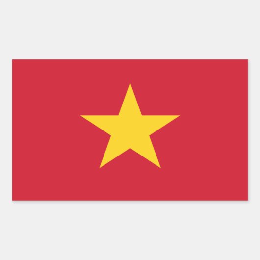 Vietnam-vlaggen Rechthoekige Sticker (Voorkant)