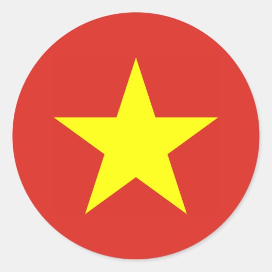 Vietnam-vlaggen Ronde Sticker (Voorkant)