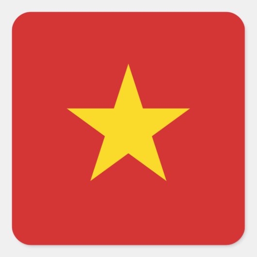 Vietnam-vlaggen Vierkante Sticker (Voorkant)